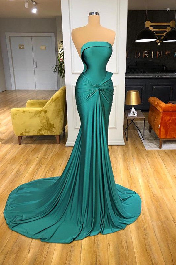 Elegant Strapless Long Mermaid Evening Corset Prom Dress Online outfits, Party Dressed Short