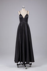 Elegant A Line Satin Spaghetti Straps Long Corset Prom Dress outfits, Bridesmaid Dress Color Schemes