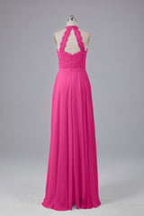 Elegant Halter Illusion Lace Floor Length Corset Bridesmaid Dresses outfit, Prom Dress Stores Near Me
