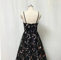Black Floral Fairy Corset Prom Dress Long Evening Gowns For Wedding Outfits, Wedding Dresses Beautiful