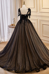 Black Sleeveless Corset Ball Gown Tulle Long Corset Prom Dresses outfit, Bridesmaid Dress Blushing Pink
