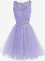 Cute Round Neck Lace Short Purple Corset Prom Dresses, Purple Corset Homecoming Dresses outfit, Cute Dress Outfit