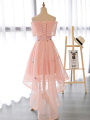 Lovely High Low Tulle Party Gown With Flowers Cute Corset Prom Dresses outfit, Mini Dress Formal