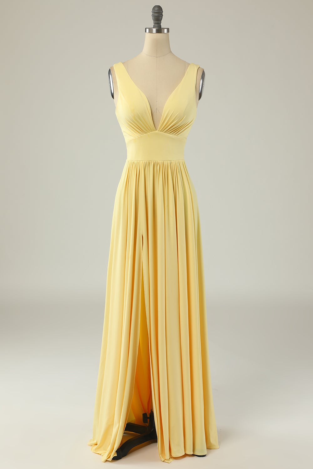 Classic Yellow Long Corset Prom Dress with Split outfit, Prom Dresses Sites