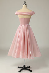 Pink Off the Shoulder Corset Prom Dress outfits, Evening Dress Open Back