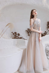 A-Line Heavily Beading Tulle Corset Prom Dresses outfit, Evening Dress Mermaid