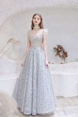 A Line Jewel Neck Floor Length Sleeveless Zipper Corset Prom Dresses outfit, Evening Dresses 2051