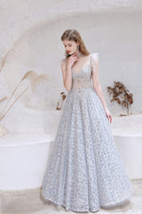 A Line Jewel Neck Floor Length Sleeveless Zipper Corset Prom Dresses outfit, Evening Dress Princess