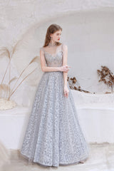 A Line Jewel Neck Floor Length Sleeveless Zipper Corset Prom Dresses outfit, Evening Dress Long Elegant
