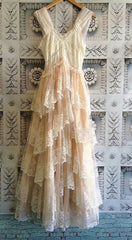 A line lace tulle Corset Prom dresses Women's V-neck elegant lace dress outfit, Party Dresses Designer