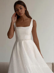 A-Line/Princess Square Chapel Train Corset Wedding Dresses outfit, Wedding Dress Under 5007