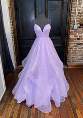 A-line Princess Sweetheart Sleeveless Long/Floor-Length Tulle Sparkling Corset Prom Dress outfits, Yellow Prom Dress