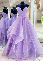 A-line Princess Sweetheart Sleeveless Long/Floor-Length Tulle Sparkling Corset Prom Dress outfits, Prom Theme