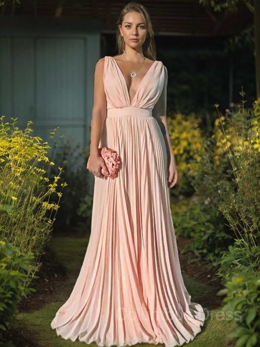 A-Line/Princess V-neck Floor-Length Chiffon Mother of the Bride Dresses With Ruffles Gowns, Party Dress Code Ideas