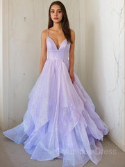 A-Line/Princess V-neck Sweep Train Corset Prom Dresses outfit, Wedding Photo Ideas