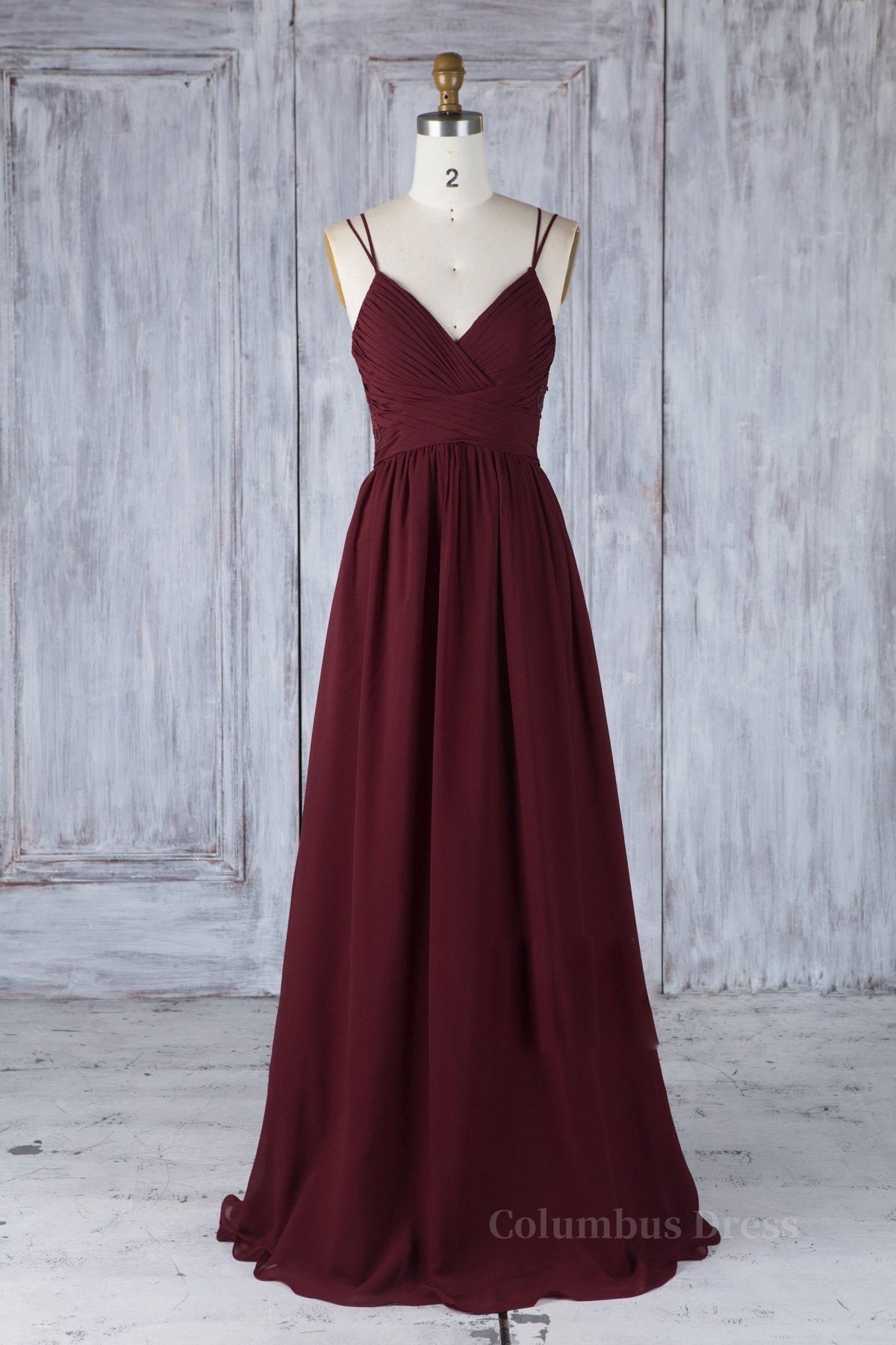 A Line V Neck Burgundy Chiffon Long Corset Prom Dress with Lace Back, V Neck Lace Back Burgundy Corset Formal Graduation Evening Dress outfit, Evening Dresses For Over 45S