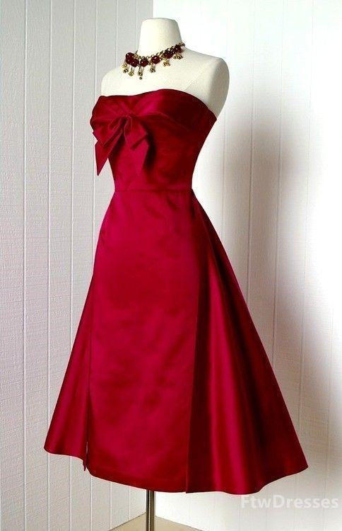 red short Corset Prom dress strapless evening dress sexy Corset Formal dress outfit, Party Dress Casual