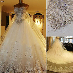 Amazing Bridal Dresses Sweetheart Appliques Crystal Beading Classic A Line Bridal Gowns outfit, Party Dress Spring