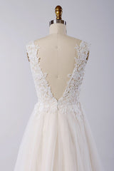 Awesome Long A-line Appliques Lace Tulle Open Back Corset Wedding Dress outfit, Wedding Dress Rustic