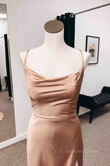 Backless Champagne Long Corset Prom Dress with High Slit, Long Champagne Corset Formal Graduation Evening Dress outfit, Bridesmaids Dress Burgundy