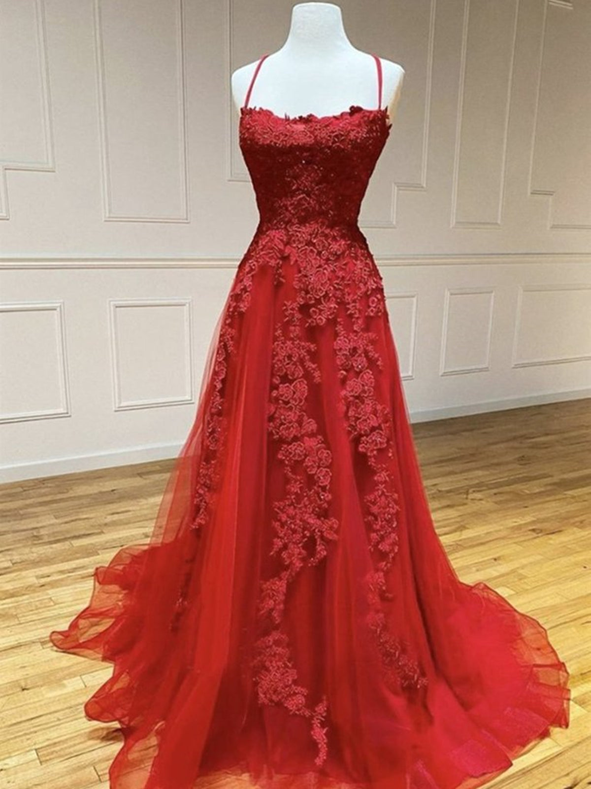 Backless Red Lace Corset Prom Dresses, Open Back Red Lace Corset Formal Evening Dresses outfit, Formal Dress Store