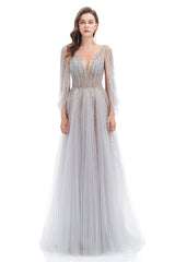 Backless V-neck Sequins Rhinestone Floor Length Corset Prom Dresses outfit, Princess Prom Dress