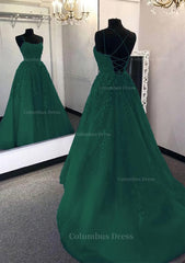 Ball Gown Scoop Neck Long/Floor-Length Tulle Corset Prom Dress outfits, Evening Dresses Red