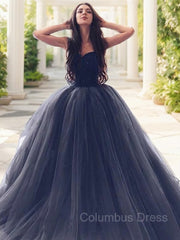 Ball Gown Sweetheart Floor-Length Tulle Corset Prom Dresses With Beading outfit, Bridesmaid Dresses Different Color