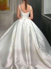 Ball Gown Sweetheart Sweep Train Satin Corset Wedding Dresses outfit, Wedding Dresses For Sale