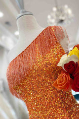 Beaded Fringe Orange Tight Short Corset Homecoming Dress Cocktail Dresses Wedding Outfits, Wedding Dress Inspiration