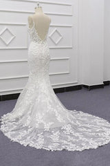 Best Spaghetti Strap Appliques Mermaid Corset Wedding Dress outfit, Wedding Dresses Elegent
