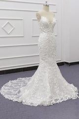 Best Spaghetti Strap Appliques Mermaid Corset Wedding Dress outfit, Wedding Dress Elegent