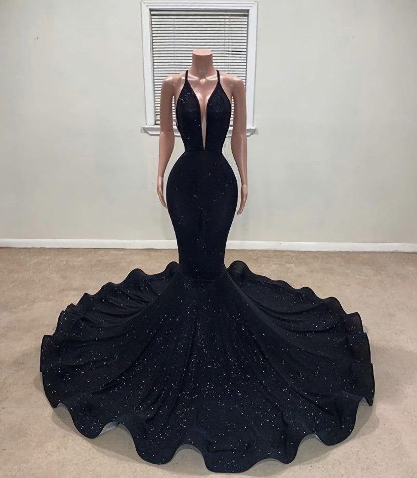 Black Mermaid Corset Prom Dresses outfit, Party Dress Look