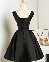 Black Short V-neckline Knee Length Party Dress, Black Corset Homecoming Dress Corset Prom Dress outfits, Bridesmaides Dresses Blue