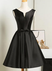 Black Short V-neckline Knee Length Party Dress, Black Corset Homecoming Dress Corset Prom Dress outfits, Bridesmaids Dresses Blue