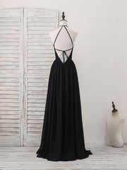 Black V Neck Chiffon Lace Long Corset Prom Dress Black Evening Dress outfit, Prom Dress Purple