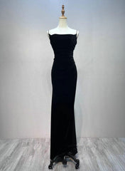 Black Velvet A-line Straps Corset Wedding Party Dress, Black Long Evening Dress Corset Prom Dress outfits, Wedding Dress 2024
