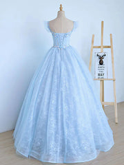Blue Long Lace Floral Corset Prom Dresses, Long Blue Lace Corset Formal Evening Dresses with Flowers outfit, Wedding Pictures Ideas