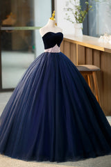 Blue Velvet Tulle Long Corset Prom Dresses, Blue Evening Party Dresses outfit, Bridesmaid Dresses Summer Wedding