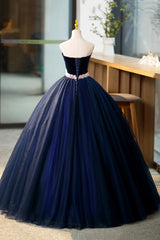 Blue Velvet Tulle Long Corset Prom Dresses, Blue Evening Party Dresses outfit, Bridesmaid Dresses Winter