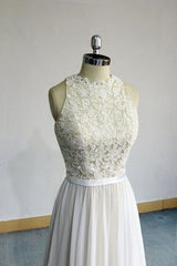 Eye-catching Lace Chiffon A-line Corset Wedding Dress outfit, Wedding Dress With Corset