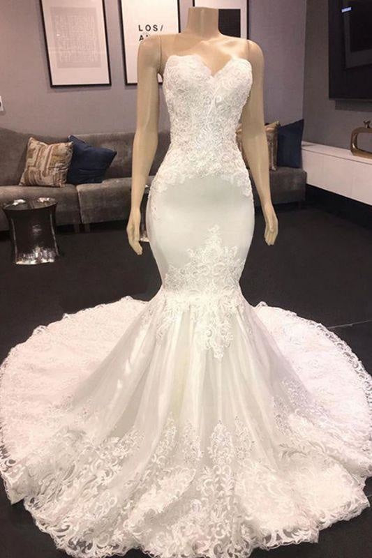 Luxury Sweetheart Appliques Mermaid Corset Wedding Dress outfit, Wedding Dresses Inspo