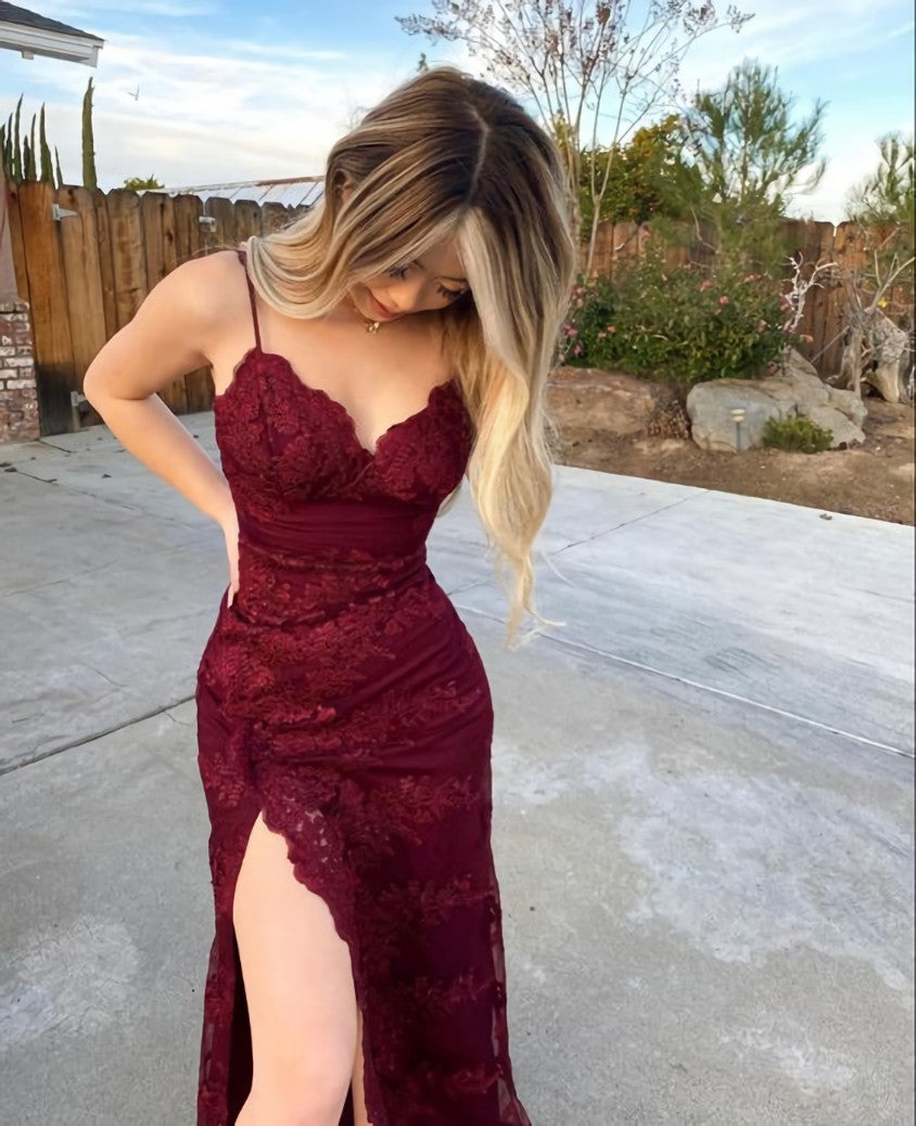 Burgundy long Corset Prom dresses, Satin evening dresses,party dresses, Corset Formal dress outfit, Formal Dress Australia