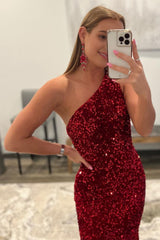 Burgundy Mermaid Sequins Long Corset Prom Dress outfits, Burgundy Mermaid Sequins Long Prom Dress