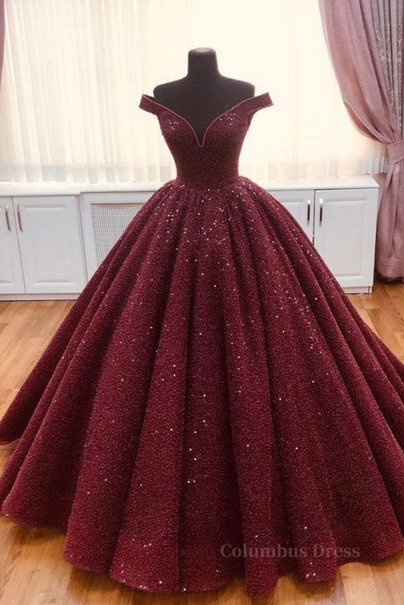 Burgundy tulle sequin long Corset Prom dress, burgundy long evening dress outfit, Homecomming Dress Vintage