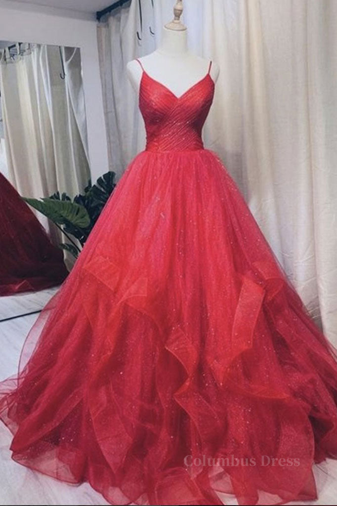 Burgundy v neck tulle long Corset Prom dress tulle Corset Formal dress outfit, Prom Dresses Ideas