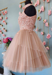 Cute Lace Short Corset Prom Dresses, A-Line Evening Party Dresses outfit, Homecoming Dress Pretty