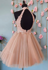 Cute Lace Short Corset Prom Dresses, A-Line Evening Party Dresses outfit, Homecoming Dresses Unique