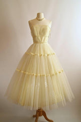 Vintage Yellow Dress, Corset Homecoming Dress outfit, Prom Dresses Aesthetic