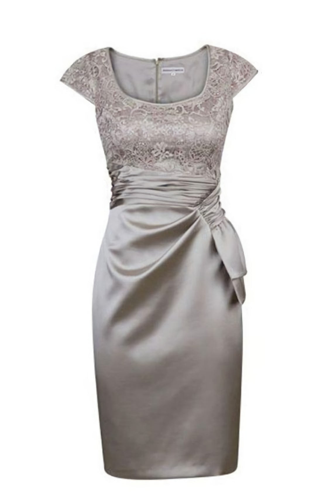 Elegant Short Silver Cap Sleeves Mother Of The Bride Dress, Corset Homecoming Dress outfit, Prom Dress Long Beautiful